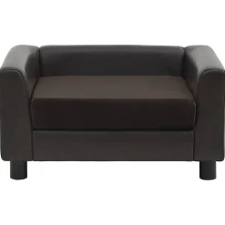 MAISON EXCLUSIVE - Canapé pour chien marron 60x43x30 cm peluche et similicuir