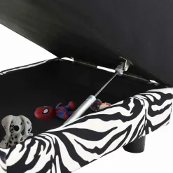 MAISON EXCLUSIVE - Canapé pour chien noir 57x34x36 cm peluche