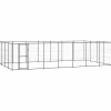 MAISON EXCLUSIVE - Chenil d'extérieur pour chiens acier 33,88 m²