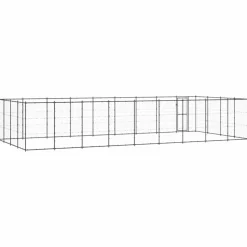 MAISON EXCLUSIVE - Chenil d'extérieur pour chiens acier 43,56 m²
