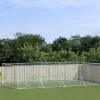 MAISON EXCLUSIVE - Chenil d'extérieur pour chiens argenté 8x4x2 m acier galvanisé