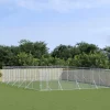 MAISON EXCLUSIVE - Chenil d'extérieur pour chiens argenté 8x12x2 m acier galvanisé