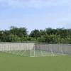 MAISON EXCLUSIVE - Chenil d'extérieur pour chiens argenté 8x16x2 m acier galvanisé