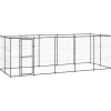 MAISON EXCLUSIVE - Chenil extérieur acier avec toit 12,1 m²