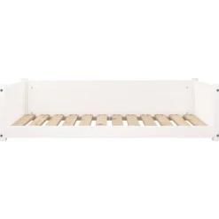MAISON EXCLUSIVE - Lit pour chien blanc 105,5x75,5x28 cm bois de pin solide