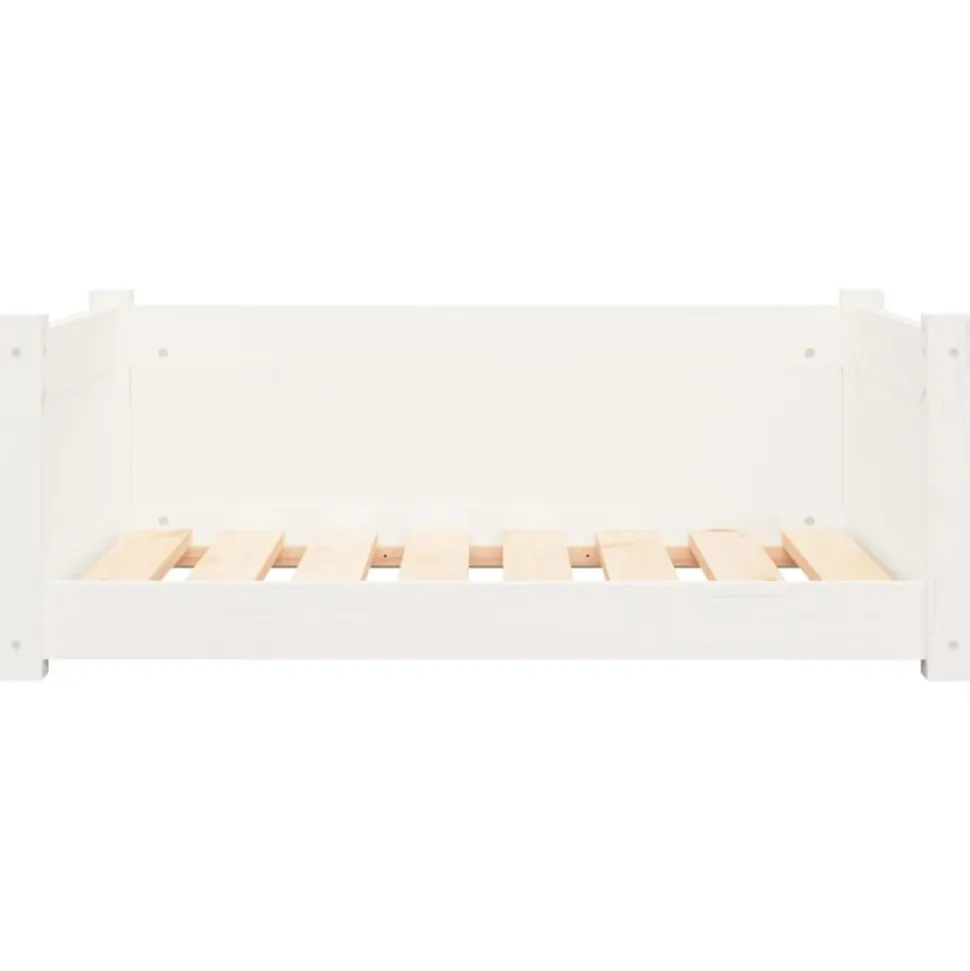 MAISON EXCLUSIVE - Lit pour chien blanc 75,5x55,5x28 cm bois de pin solide