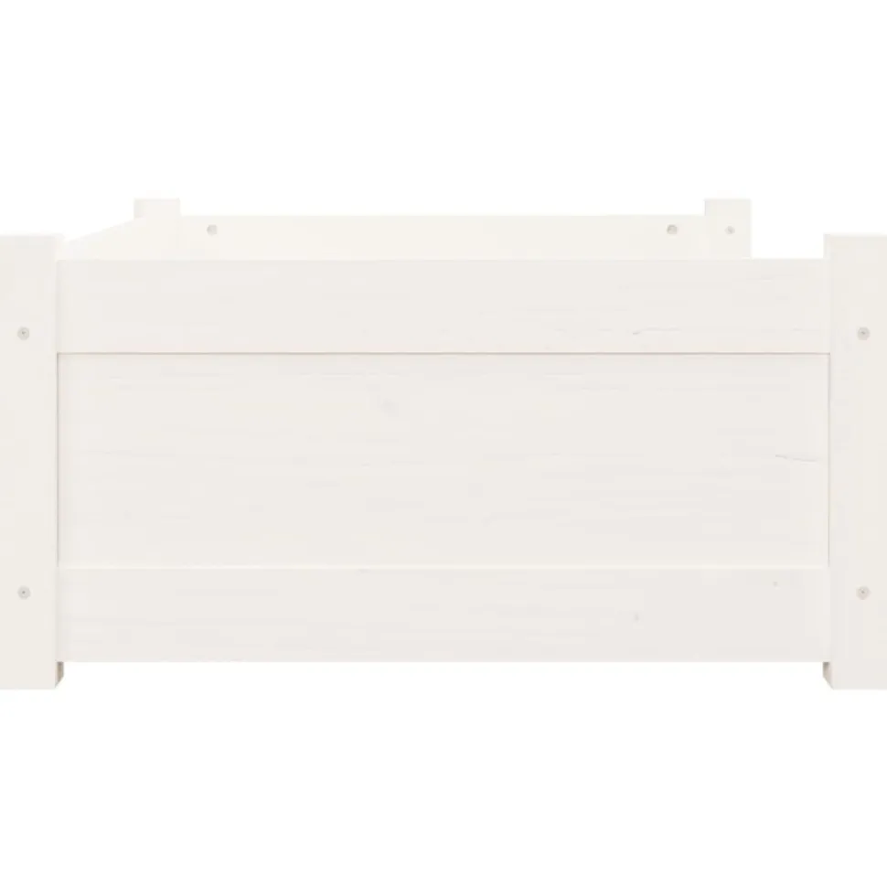 MAISON EXCLUSIVE - Lit pour chien blanc 75,5x55,5x28 cm bois de pin solide