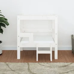 MAISON EXCLUSIVE - Lit pour chien blanc 55,5x53,5x60 cm bois de pin solide