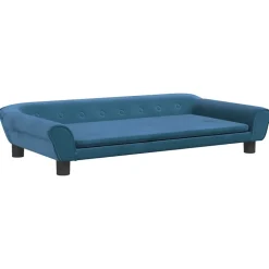 MAISON EXCLUSIVE - Lit pour chien bleu 100x50x21 cm velours