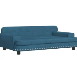 MAISON EXCLUSIVE - Lit pour chien bleu 90x53x30 cm velours