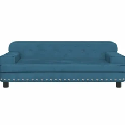MAISON EXCLUSIVE - Lit pour chien bleu 90x53x30 cm velours