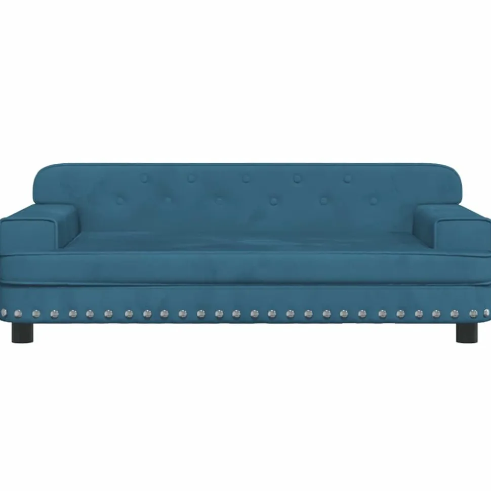 MAISON EXCLUSIVE - Lit pour chien bleu 90x53x30 cm velours