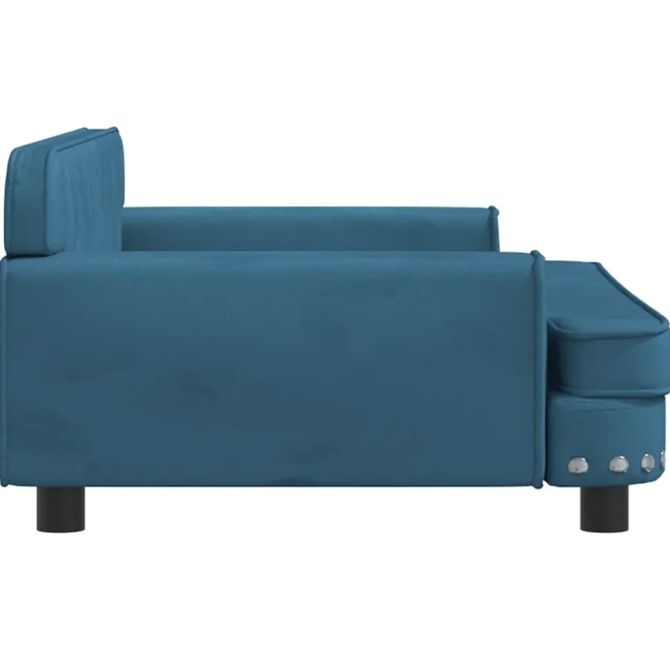 MAISON EXCLUSIVE - Lit pour chien bleu 90x53x30 cm velours