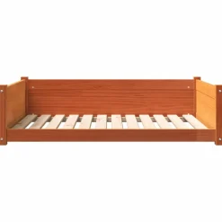 MAISON EXCLUSIVE - Lit pour chien cire marron 105,5x75,5x28 cm bois de pin massif