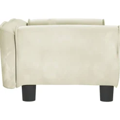 MAISON EXCLUSIVE - Lit pour chien crème 70x45x30 cm velours