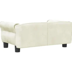 MAISON EXCLUSIVE - Lit pour chien crème 70x45x30 cm velours
