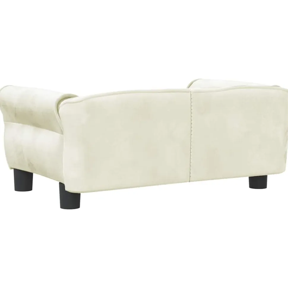 MAISON EXCLUSIVE - Lit pour chien crème 70x45x30 cm velours