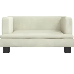 MAISON EXCLUSIVE - Lit pour chien crème 60x40x30 cm velours