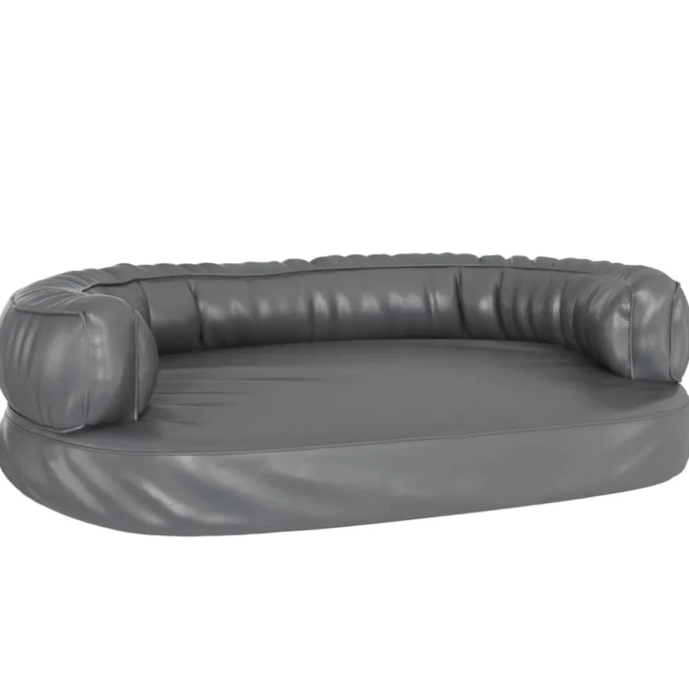 MAISON EXCLUSIVE - Lit pour chien ergonomique mousse gris 75x53 cm similicuir