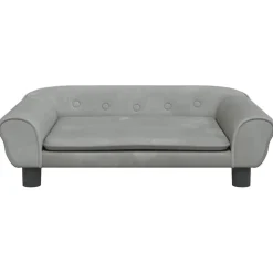 MAISON EXCLUSIVE - Lit pour chien gris clair 70x48x22 cm velours