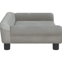 MAISON EXCLUSIVE - Lit pour chien gris clair 70x48x22 cm velours
