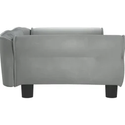 MAISON EXCLUSIVE - Lit pour chien gris clair 95x55x30 cm velours