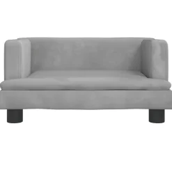 MAISON EXCLUSIVE - Lit pour chien gris clair 60x40x30 cm velours
