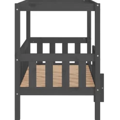 MAISON EXCLUSIVE - Lit pour chien gris 95,5x73,5x90 cm bois de pin solide