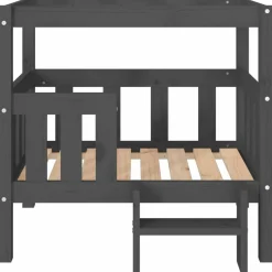 MAISON EXCLUSIVE - Lit pour chien gris 75,5x63,5x70 cm bois de pin solide