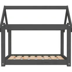 MAISON EXCLUSIVE - Lit pour chien gris 81x60x70 cm bois de pin solide