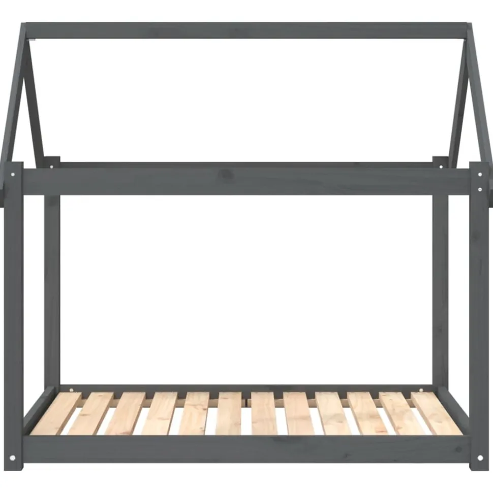 MAISON EXCLUSIVE - Lit pour chien gris 111x80x100 cm bois de pin solide