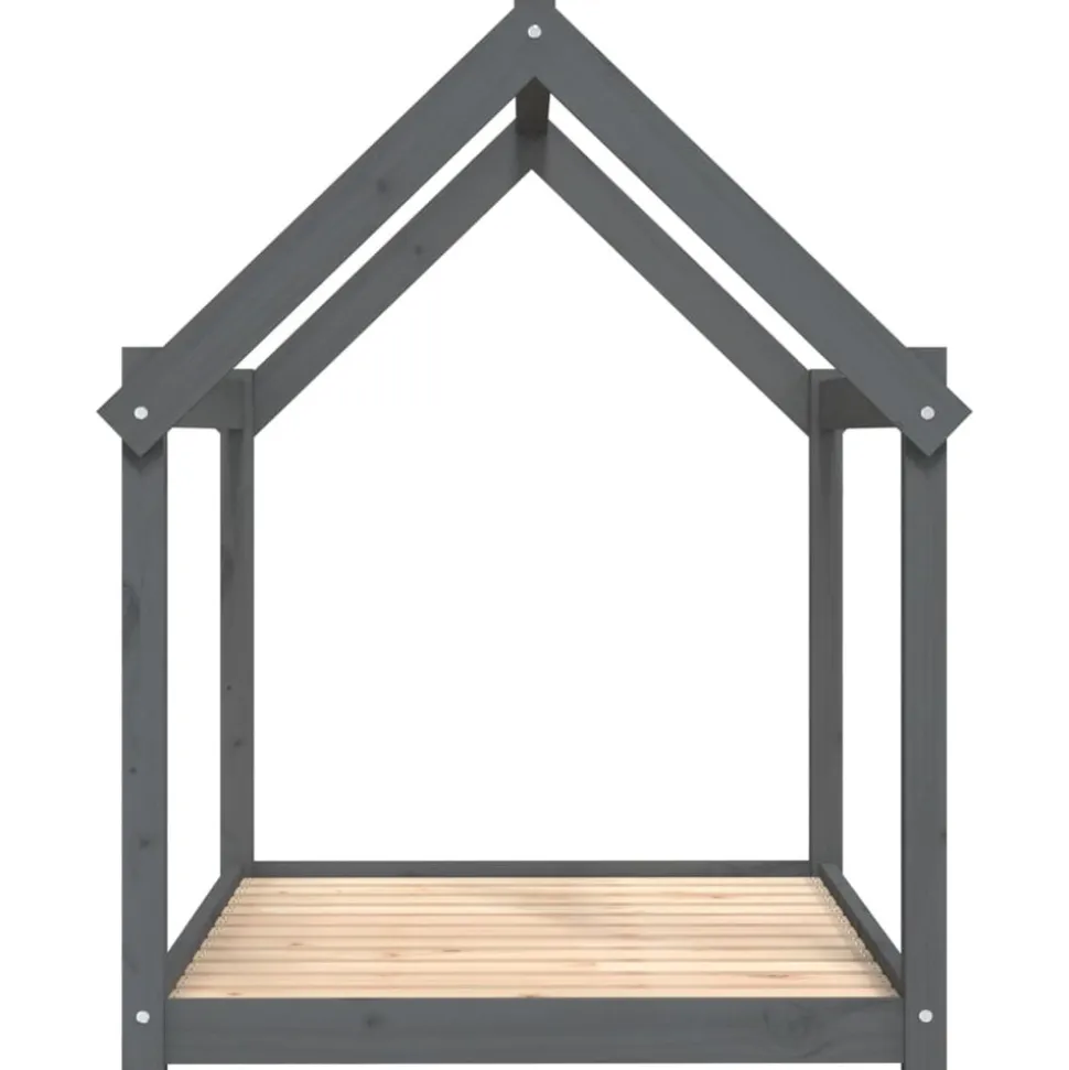 MAISON EXCLUSIVE - Lit pour chien gris 111x80x100 cm bois de pin solide