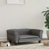 MAISON EXCLUSIVE - Lit pour chien gris 70x45x30 cm similicuir