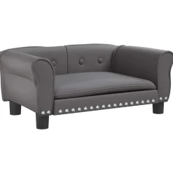 MAISON EXCLUSIVE - Lit pour chien gris 70x45x30 cm similicuir