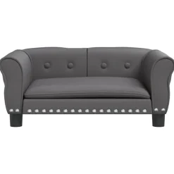 MAISON EXCLUSIVE - Lit pour chien gris 70x45x30 cm similicuir