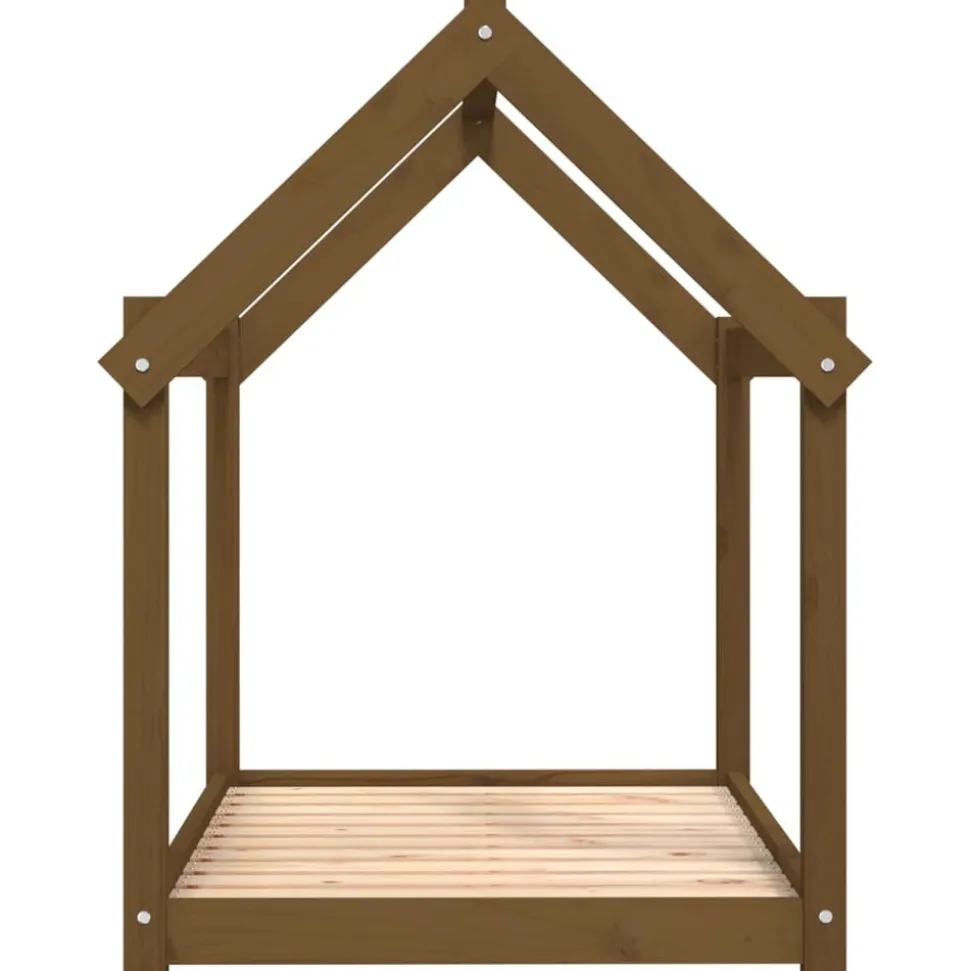 MAISON EXCLUSIVE - Lit pour chien marron miel 101x70x90 cm bois de pin solide