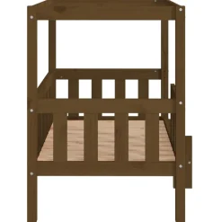 MAISON EXCLUSIVE - Lit pour chien marron miel 95,5x73,5x90 cm bois de pin solide