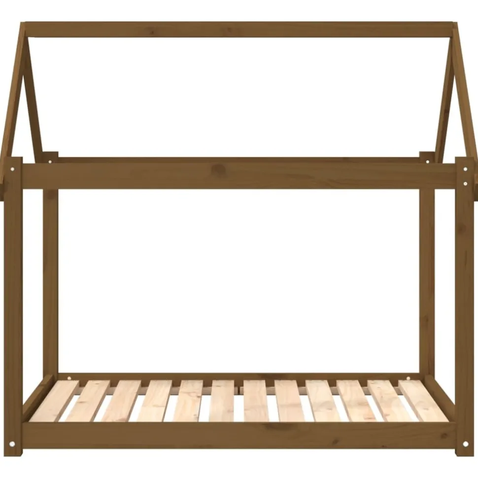 MAISON EXCLUSIVE - Lit pour chien marron miel 111x80x100 cm bois de pin solide