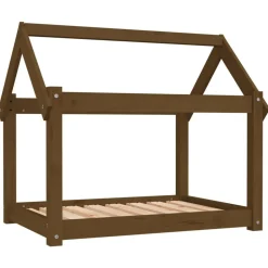 MAISON EXCLUSIVE - Lit pour chien marron miel 81x60x70 cm bois de pin solide