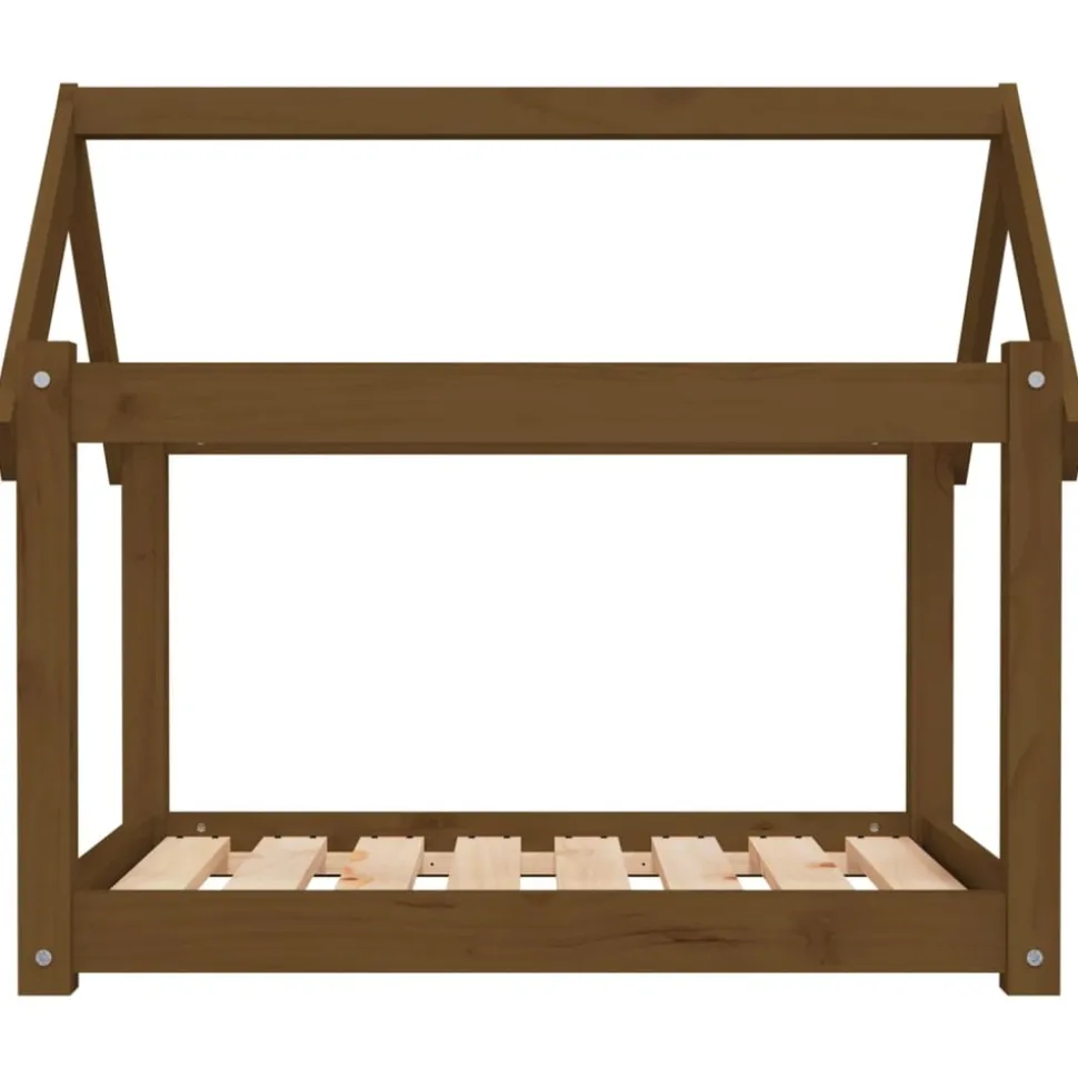 MAISON EXCLUSIVE - Lit pour chien marron miel 81x60x70 cm bois de pin solide