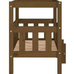 MAISON EXCLUSIVE - Lit pour chien marron miel 65,5x50,5x70 cm bois de pin solide