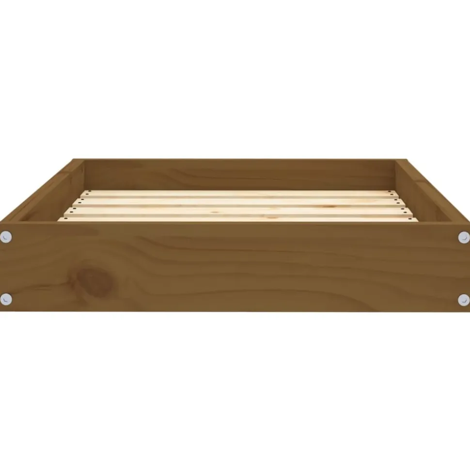 MAISON EXCLUSIVE - Lit pour chien marron miel 61,5x49x9 cm bois de pin solide