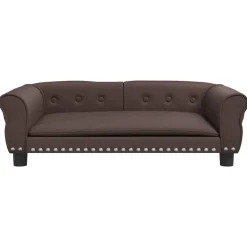 MAISON EXCLUSIVE - Lit pour chien marron 95x55x30 cm similicuir