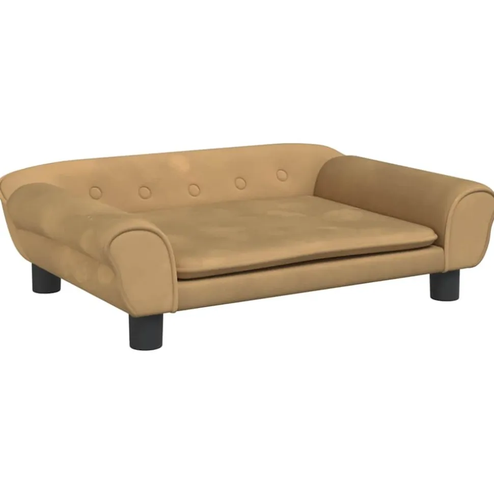 MAISON EXCLUSIVE - Lit pour chien marron 70x48x22 cm velours