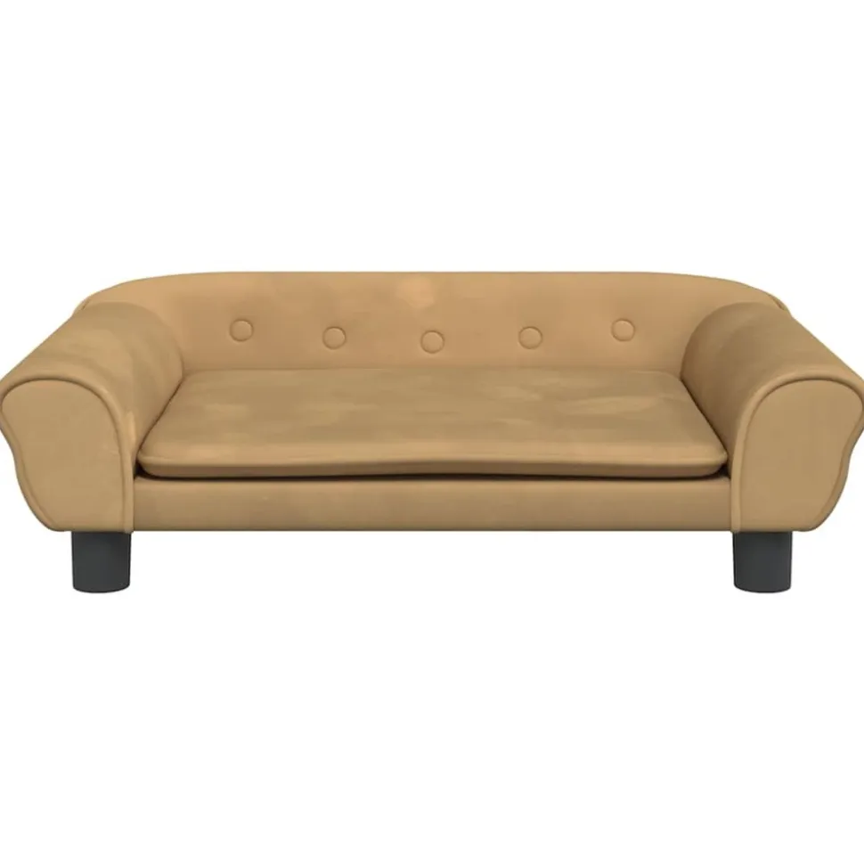 MAISON EXCLUSIVE - Lit pour chien marron 70x48x22 cm velours