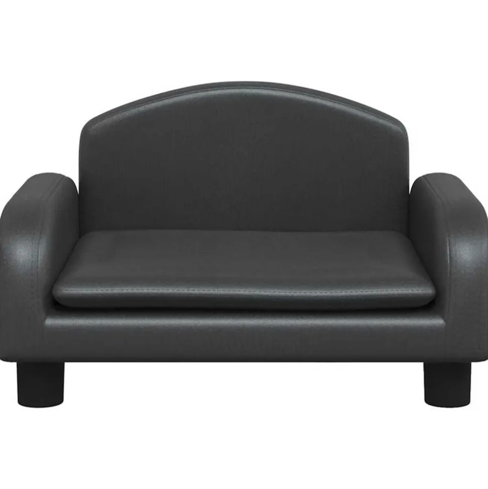 MAISON EXCLUSIVE - Lit pour chien noir 50x40x30 cm similicuir