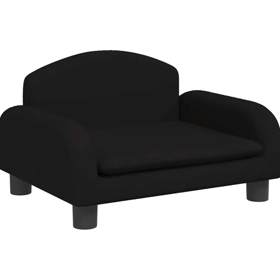 MAISON EXCLUSIVE - Lit pour chien noir 50x40x30 cm tissu