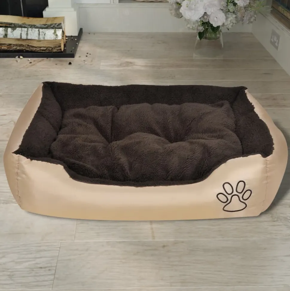 MAISON EXCLUSIVE - Lit pour chiens beige et marron xxl