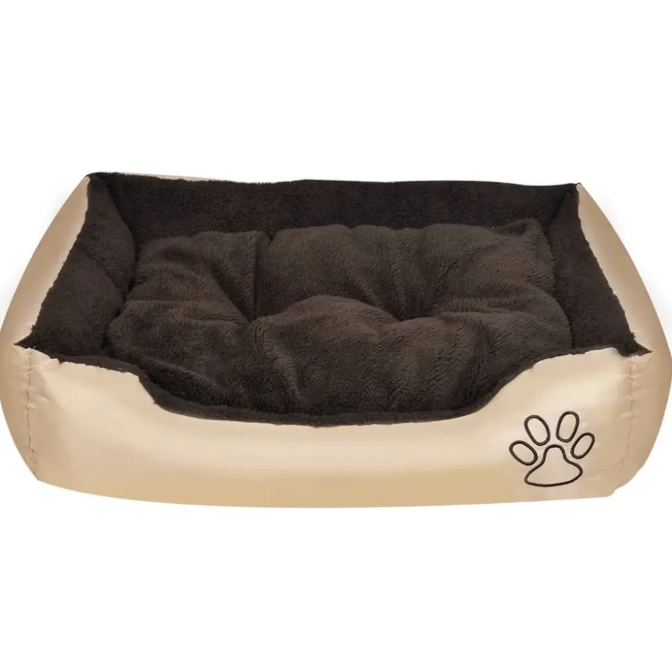 MAISON EXCLUSIVE - Lit pour chiens beige et marron xxl