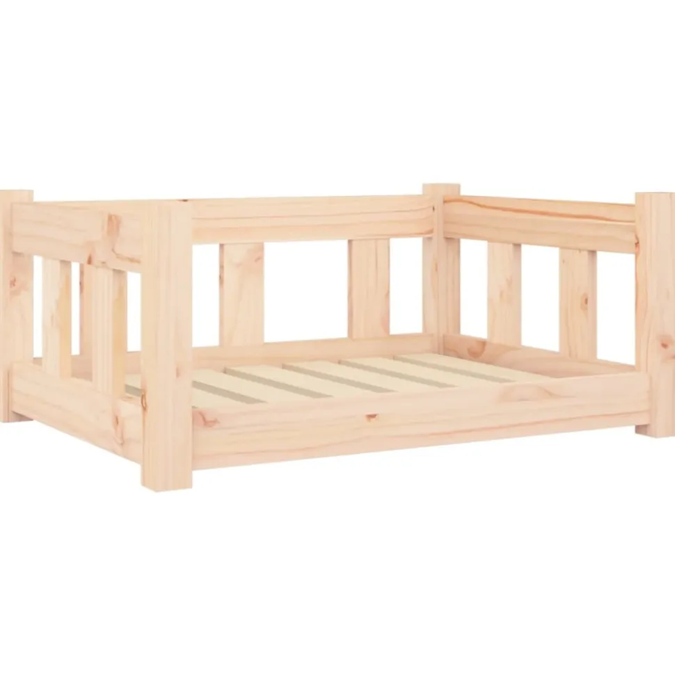 MAISON EXCLUSIVE - Lit pour chien 65,5x50,5x28 cm bois de pin solide